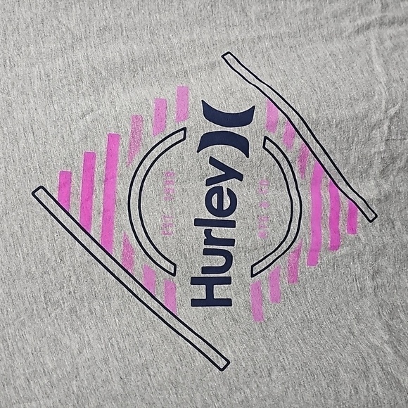 Hurley Gray Pink Shirt Size Medium NWT - Picture 2 of 4